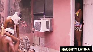 MILF masturbates with monster cock in threesome with wet pussy pornstars