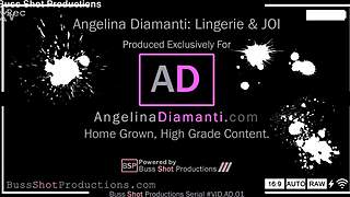 Angelina Diamanti in lingerie performs joi solo for you