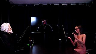 Alice vasconcelos exhibits her tits and sits on fat guy despite no anal