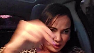 Big Pussy Brunette Excites Driver In Car Rides