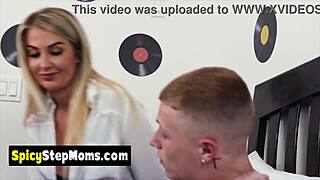 Beautiful Hungarian Stepmother Andi Rides Stepson's Hard Cock