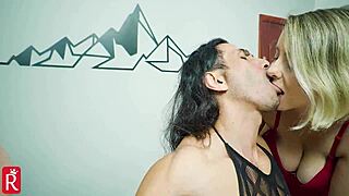 Girl Fucks Guy in Amazon Position with Anal and Cum