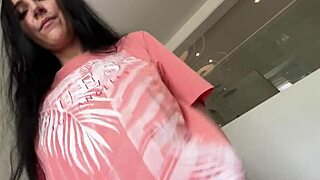 Hot Stepmom Forgets Panties, Gets Blowjob and Cum in Mouth in Bed