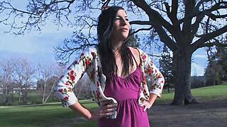 Fucking slutty brunette secretary with shaved pussy