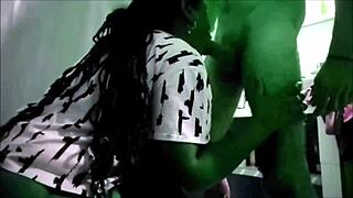 Argentinian milf claudia competes in oral blowjob at interracial holiday party festival.