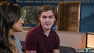 careful milf stepmom penny barber teaches stepson and teen gf big tits threesome