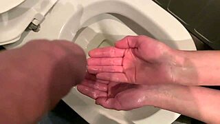 couple in bathroom together