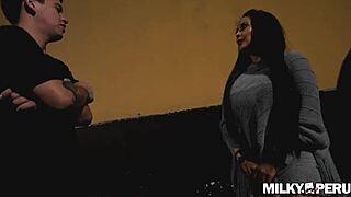 Latina milf feels intense pleasure at police station