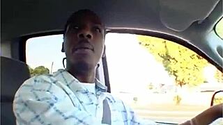 Bent over ebony milf pickup!