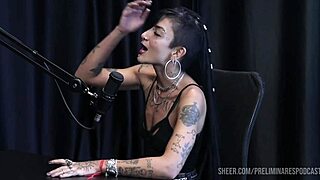 Best Moments Of Caroleta Roots And Bia Hot In Sheer Red Lingerie On Podcast