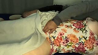 Milf stepmother big ass stepson share cuckold's bed while away