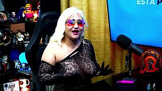 Brazilian bbw andressa sanchez moans in vibrator interview with dirty talk in sheer red