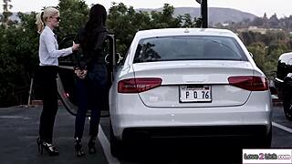 Dominant Lesbian Cop Feels Intense Pleasure as Captive Licks Her Feet