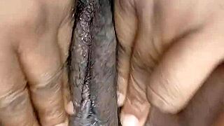 i watch sexy ebony bbw play with her creamy pussy to orgasm