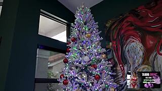 I give my stepmom anal under the Christmas tree in this POV scene.