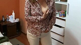 stepson watches mother in law with huge natural tits and big ass