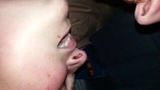 Double dicking my wife with dildo while she sucks it, loving every horny moment