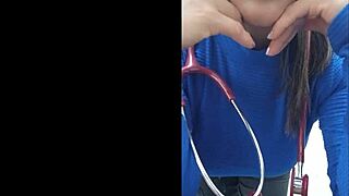 Colombian Latina Nurse In Hospital Feels Excited Making Dirty Homemade Porn In Boss's Office First Time