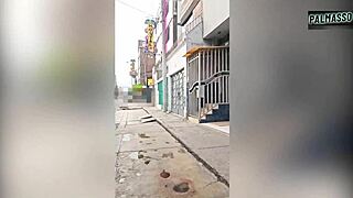 foreign whore shows tits for job, then we fuck in hotel