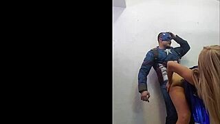 Savana Styles blows Captain America's cock in cosplay!