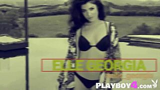 Milf poses naked outdoor while petite babes striptease