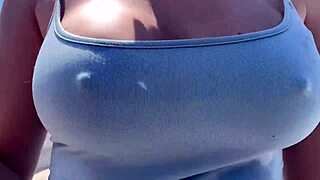 Artemisia Love Walks Outdoor Without Bra, Horny AF!