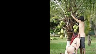 Small 18+ Delivers Delicious Outdoor Blowjob!