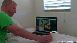 bikini lady dreams of giving a handjob to big cock