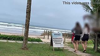 Milf cums on monster cock publicly