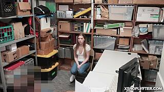 Young Shoplyfter Rides LP Officer's Monster Cock, Bouncing Tight Pussy Before Swallowing