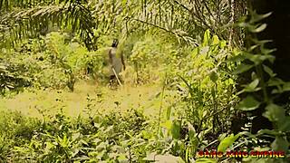 outdoor amateur lagos mummy fucked in the bush with monster cock