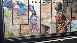 Housewives Making Homemade Porn After Laundry, Hot Sluts Showing Off Sexy Bodies