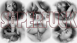 Teen 18+ In Blowbang With Bodybuilder Shaking Ass And Tight Pussy