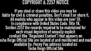 is irish blonde tasha reign finger fucking her ass in this sensual solo session?