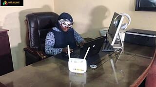 Ahlaja offers big pussy to dispatch rider