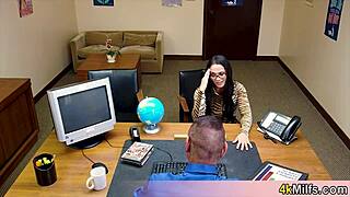 Geeky Asian Milf Secretary With Glasses Sucks Big Cock For Promotion Like A Pornstar