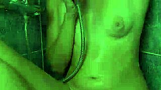 masturbate with hairy german milf amelie lei in the shower, blonde with long hair