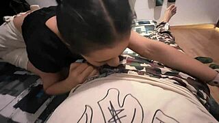 That Young Girl Gives Me an Amazing Blowjob