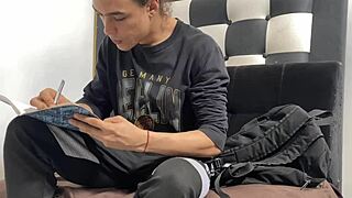 Giving dick to my sweet submissive latina neighbor after being discovered in parody pov