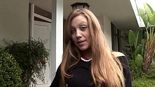 Teen Allison Lane takes internal cumshot after fucking black dick in asshole and shaved pussy scene