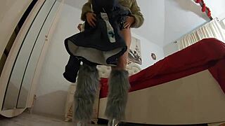 milfycalla previews her goddess-like masturbation in fur coat and shiny heels, reaching intense orgasm