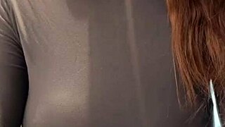 Stepmother caresses milky tits until orgasm. Then gets anal fucked.