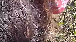 I performed an amateur blowjob and doggy style fuck, cumming in her mouth in the bush.