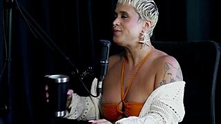 Just Joana Exhibitionism Lacks Foreplay in Sheer Red