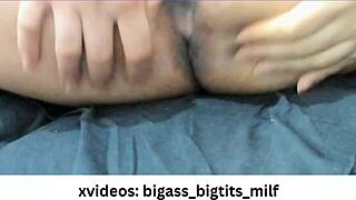 Big Ass, Big Tits Milf Fingers Pussy with Dildo!