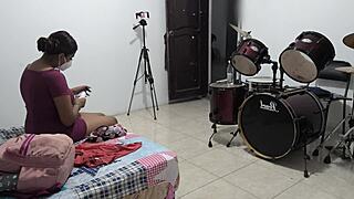 Sexy Venezuelan housewife says, 'I'm packing horny tits for holiday vacation.'