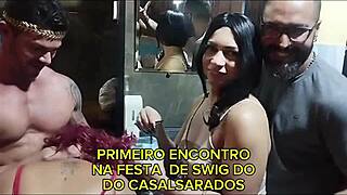 giving pleasure to my friend's well-endowed husband and taking all his cum right in front of her