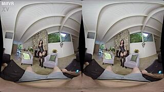 milfvr tells story of house warming with lingerie threesome featuring lily lane and anna kelly