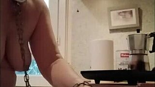 Hey slave, are you ready to see me as the chained French maid in stockings and heels getting spanked with dildo?