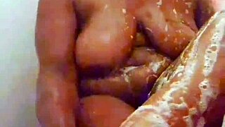 Ebony mom yuki-senpai achieves great climax in bathtub after shower with solo masturbation preview